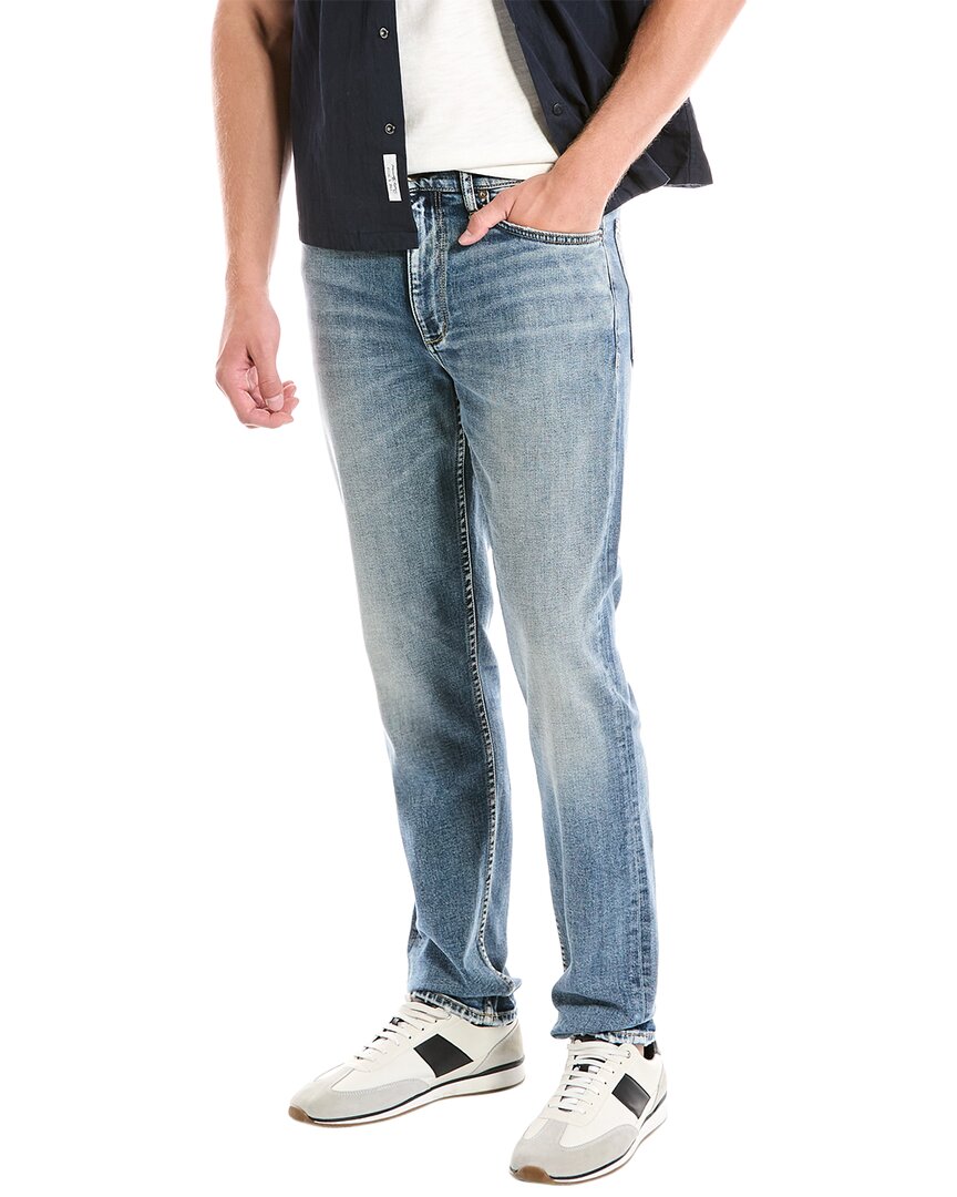 Rag & Bone Fit 4 Archive Selvedge Distressed Denim Jeans In Mid Denim
