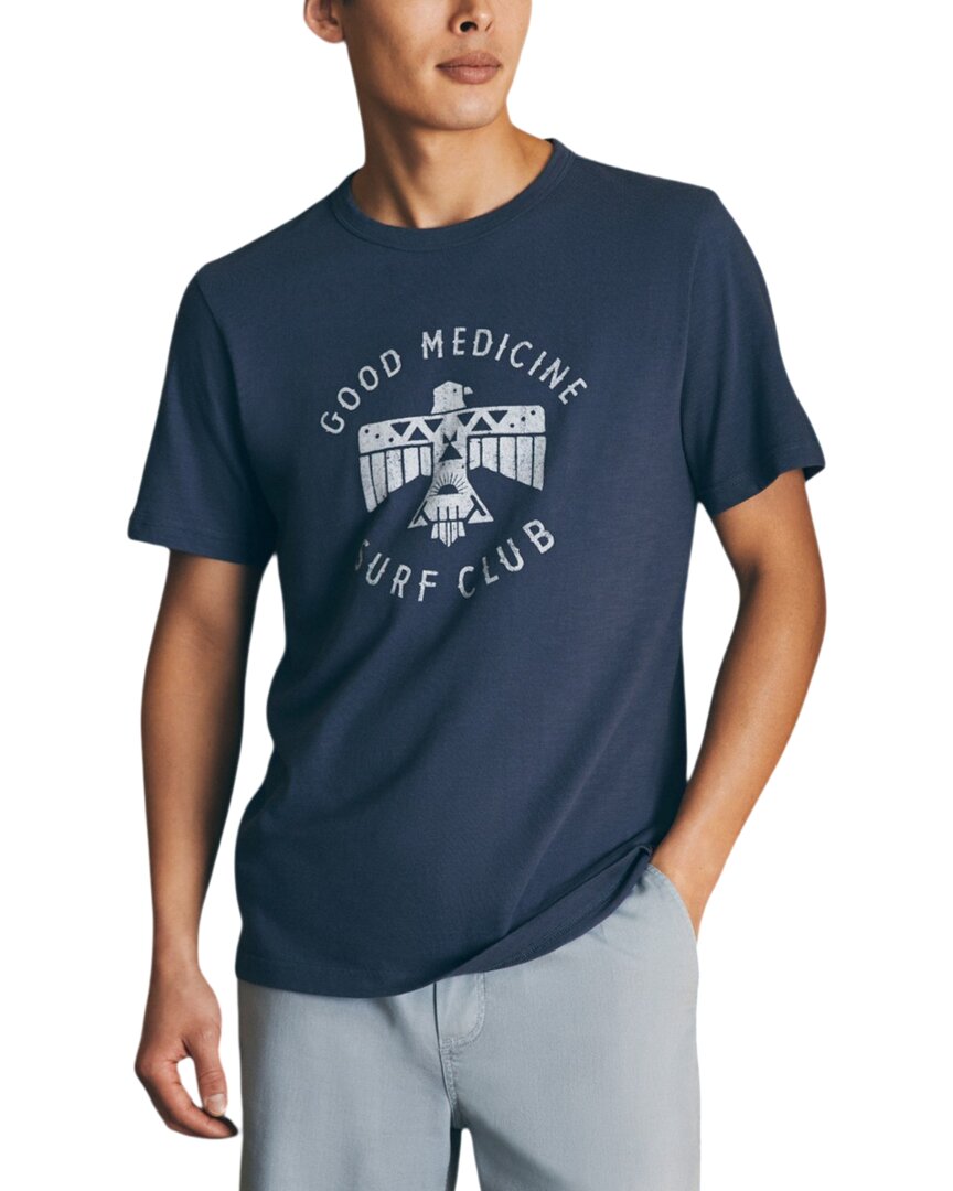 Faherty Spy Good Medicine Surf Club T-shirt In Blue