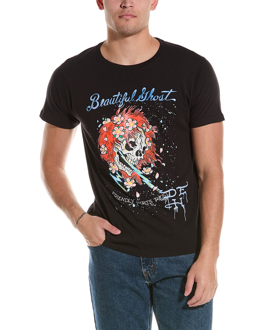 Shop Ed Hardy Ghost Skull T-shirt In Black