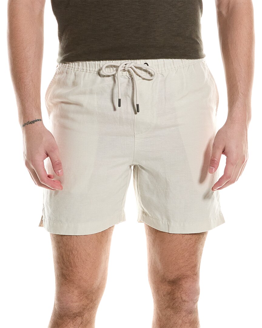 ONIA ONIA AIR LINEN-BLEND PULL-ON CARGO SHORT