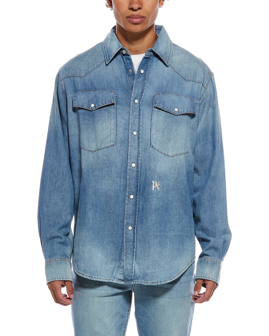 Supplied Fashion Light/Blue Pa Monogram Denim Shirt - Image 2