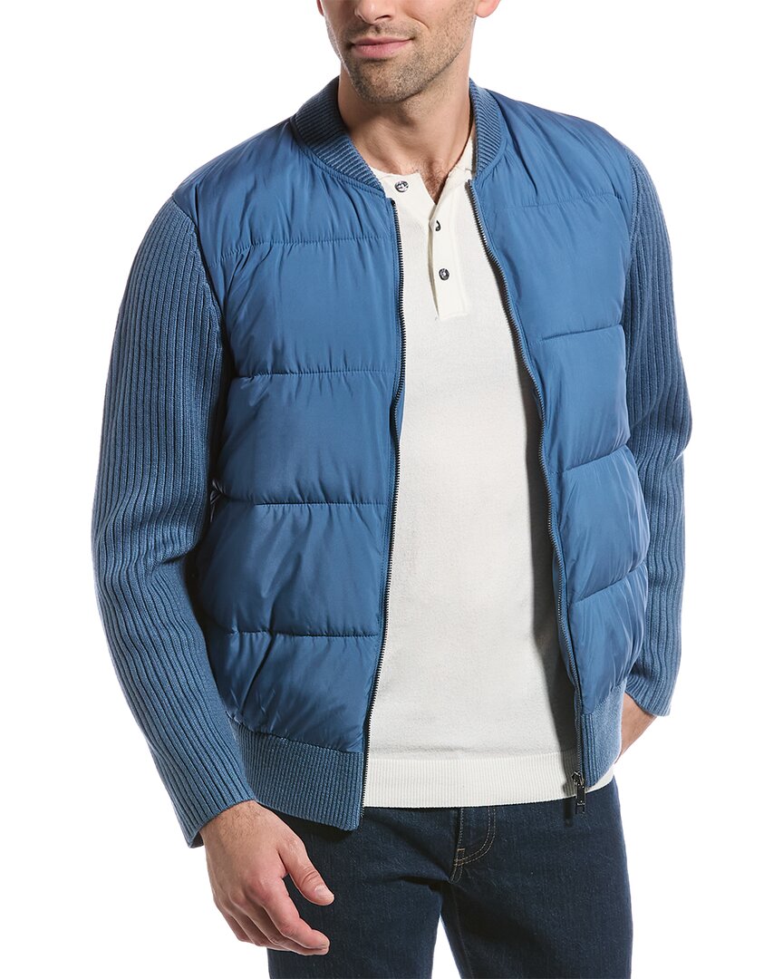 Shop Ted Baker Spores Quilted Jacket In Blue