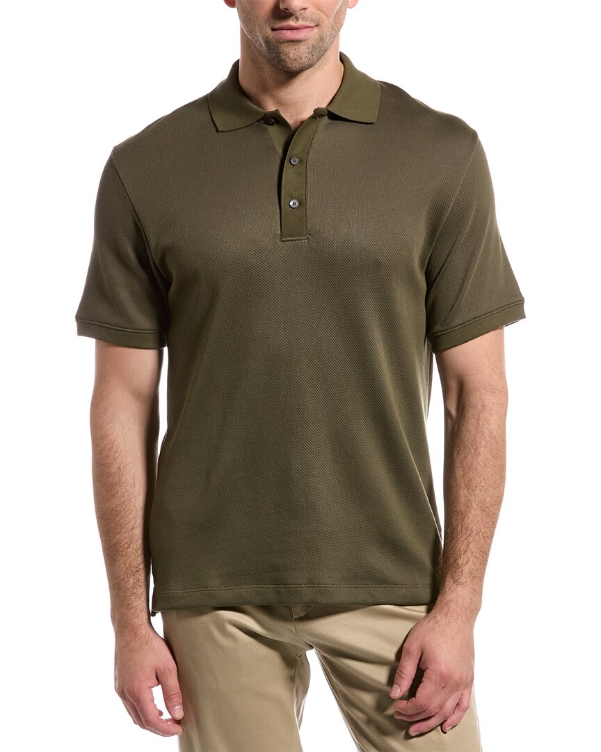 Theory Droyer Polo Shirt In Brown