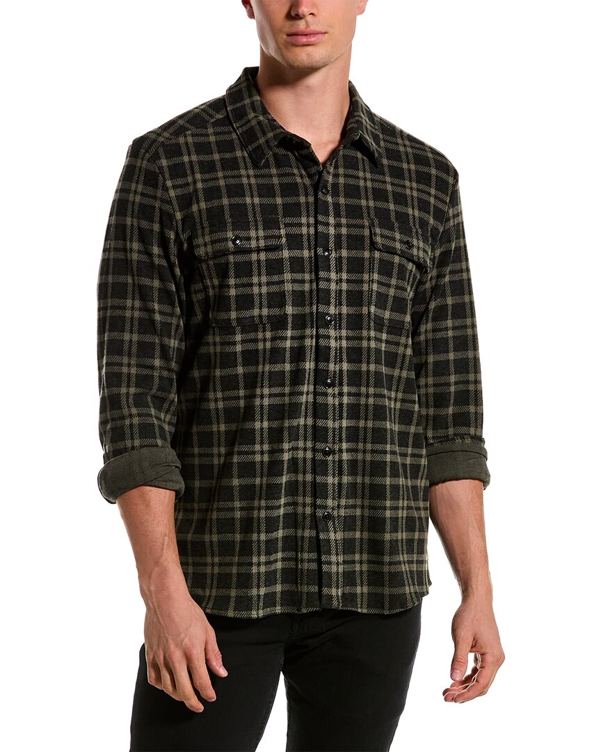 Shop For The Republic Stretch Flannel Shirt In Green