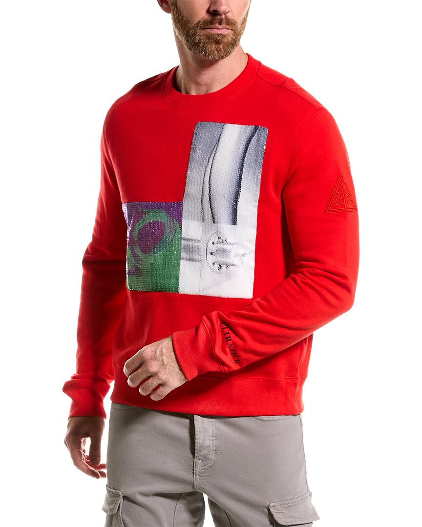 Shop Lanvin Sequin Crewneck Sweatshirt In Red