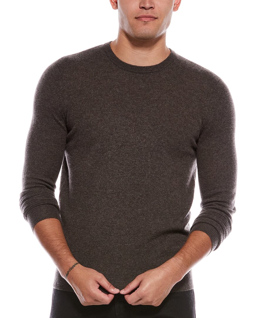 Autumn Cashmere Basic Cashmere Crewneck Sweater In Brown