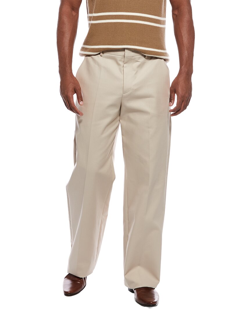 Valentino Solid Trouser In Tan
