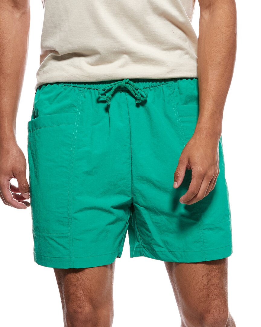 Rowing Blazers Rip Stop Nylon Draw Short In Green