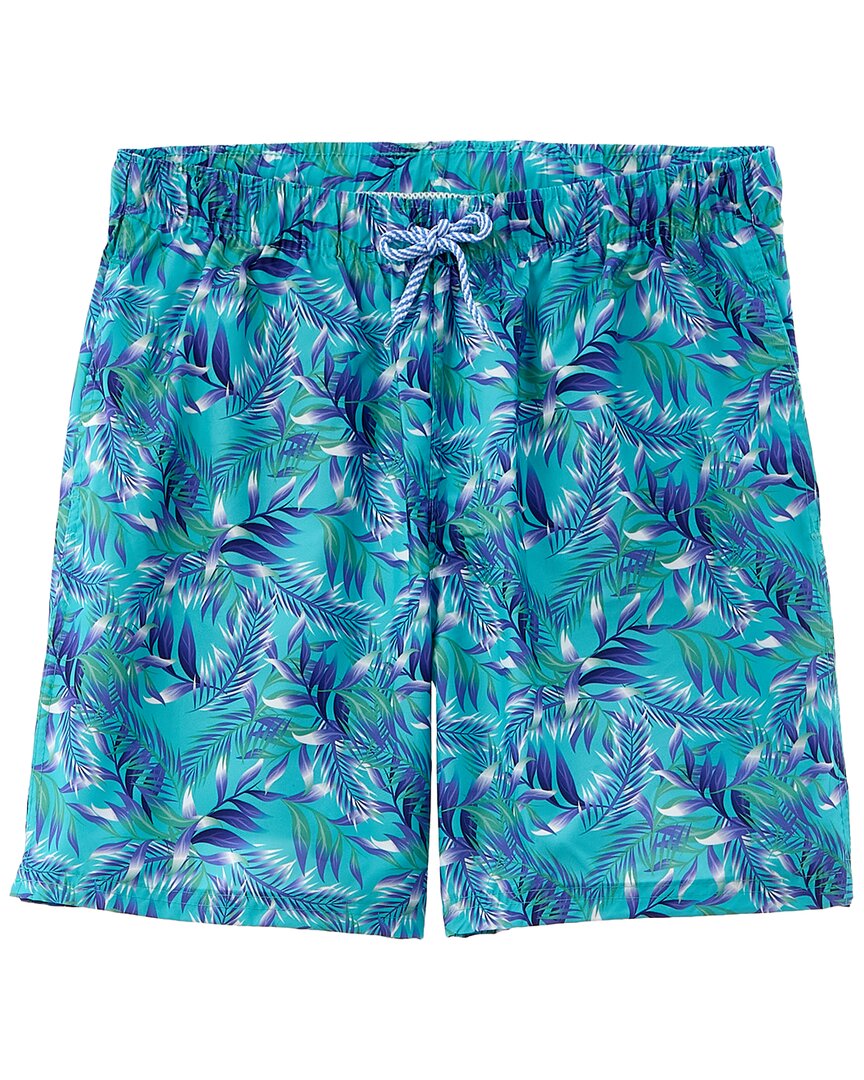 Tailorbyrd Tropical Swim Short In Green