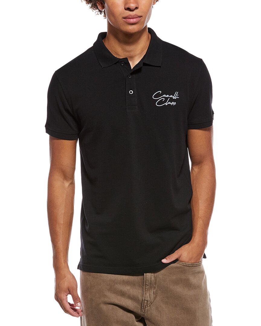 Cavalli Class Polo Shirt In Black