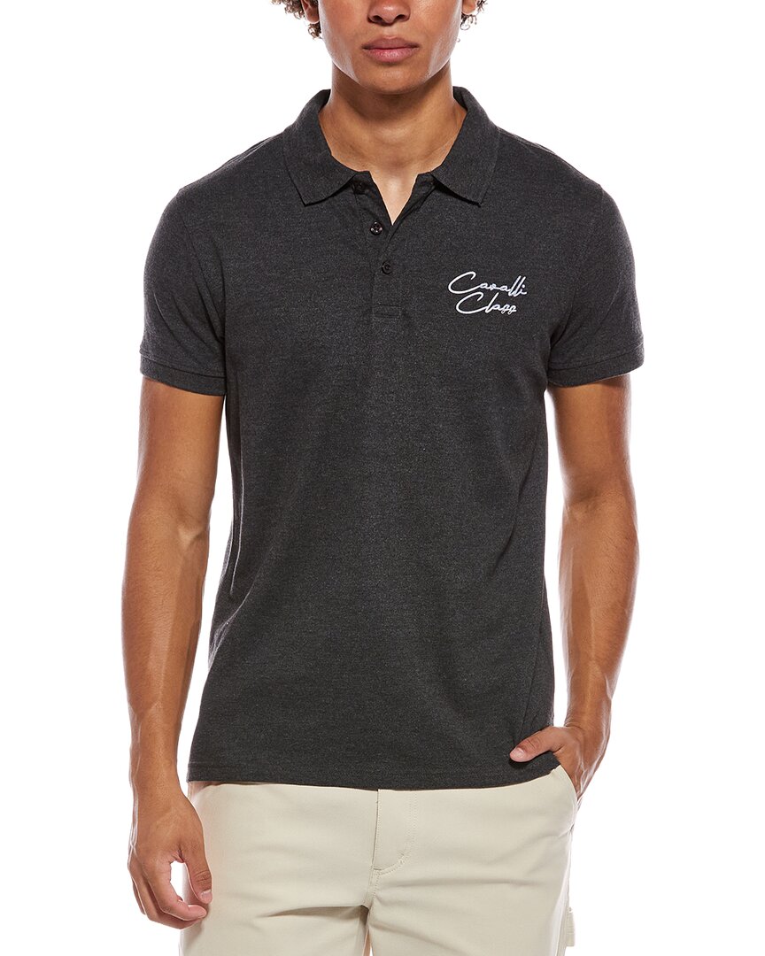 Cavalli Class Polo Shirt In Grey