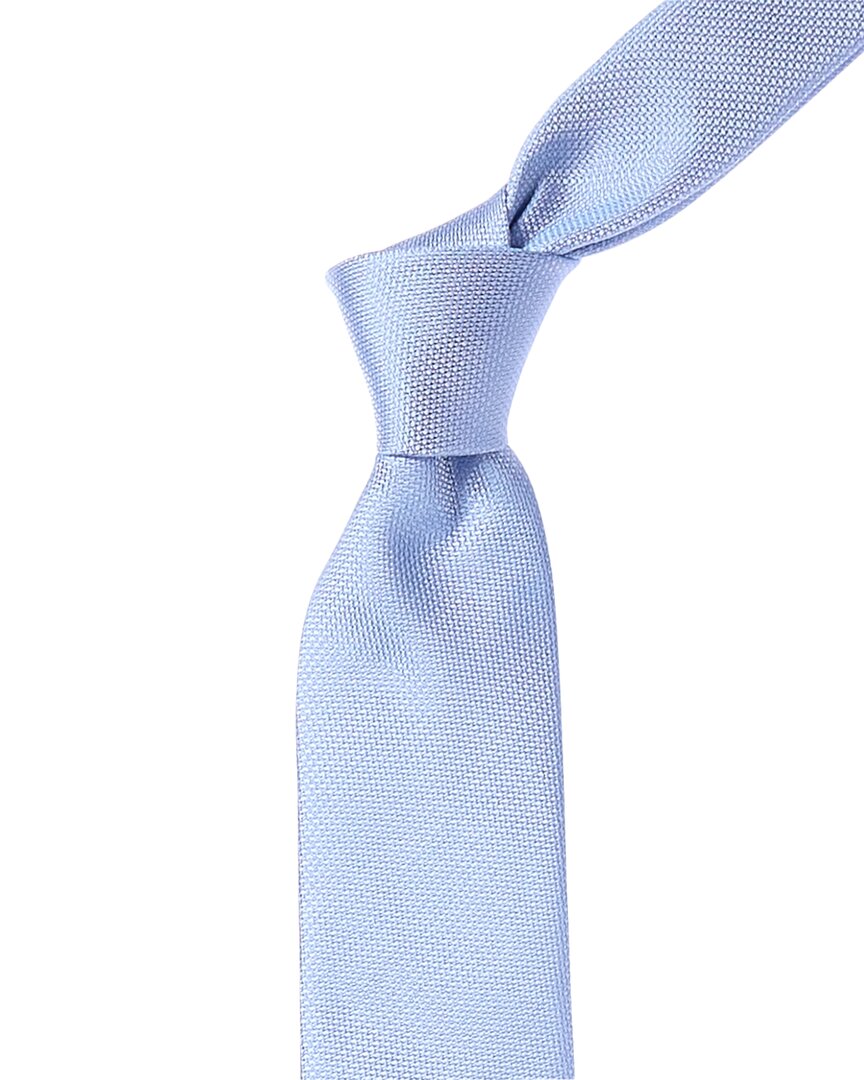 Hugo Boss Light Pastel Blue Silk-blend Tie In Blue