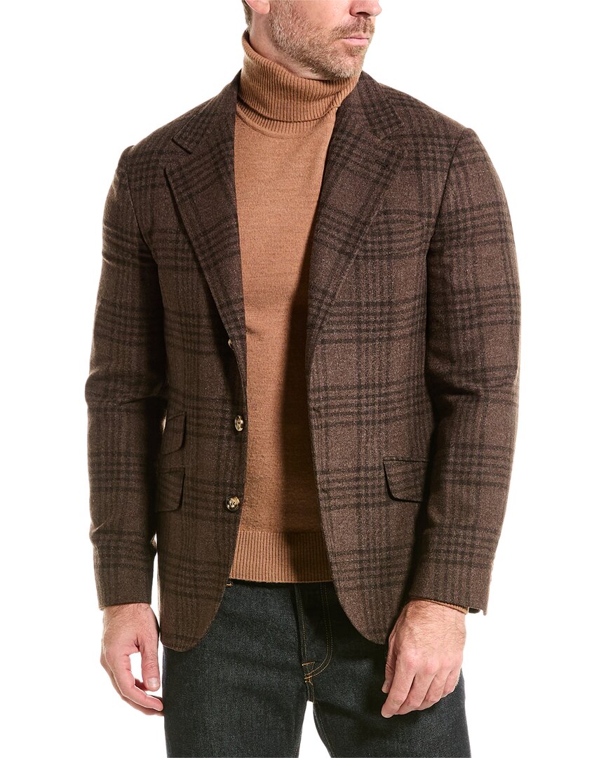 BRUNELLO CUCINELLI BRUNELLO CUCINELLI WOOL & SILK-BLEND BLAZER