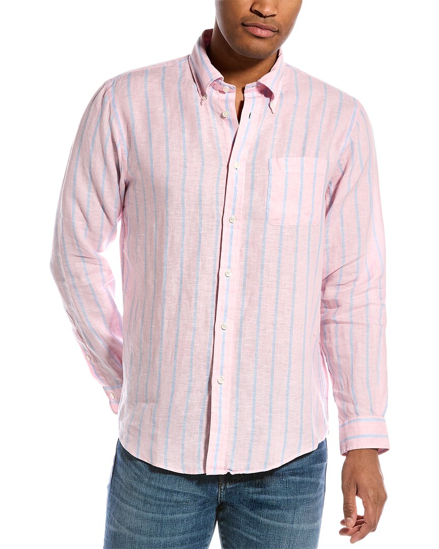 Brooks Brothers 1818 Regent Fit Original Linen Shirt In Pink