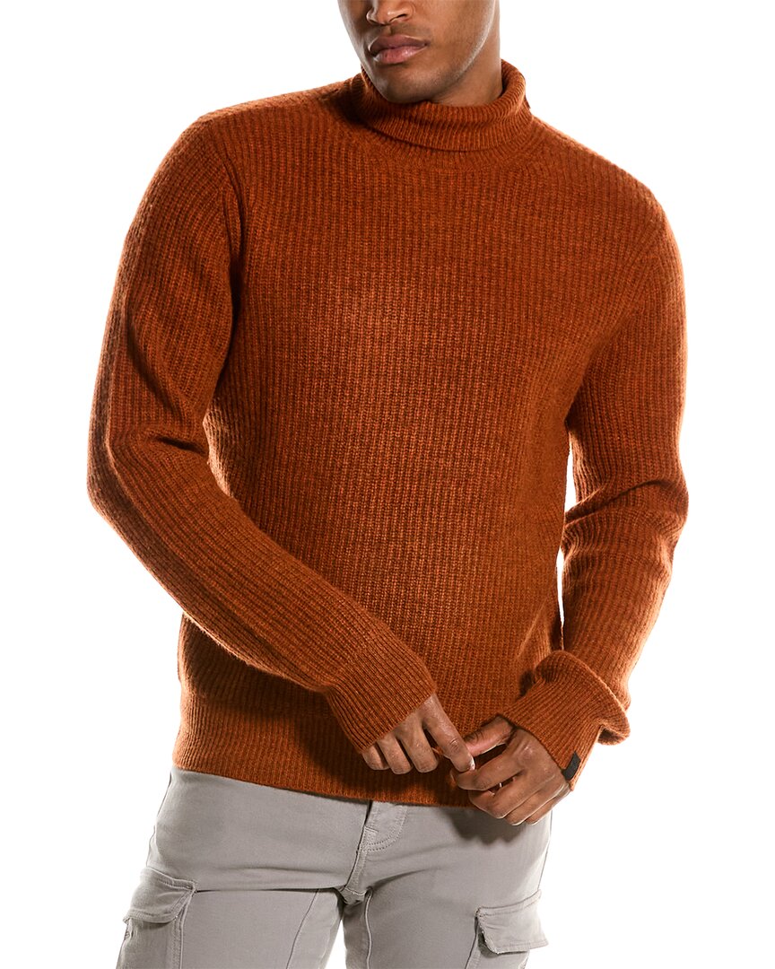 Rag & Bone Pierce Mélange Cashmere Turtleneck Sweater In Orange