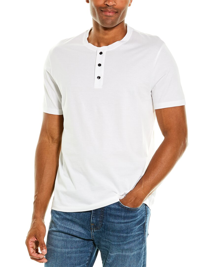 Shop Vince Henley Shirt In White