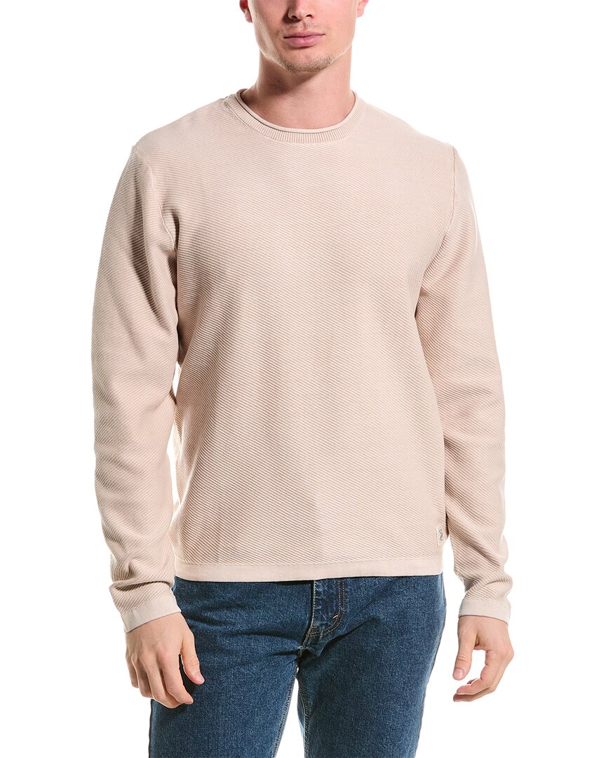 Shop Weatherproof Vintage Crewneck Twill Sweater In Beige