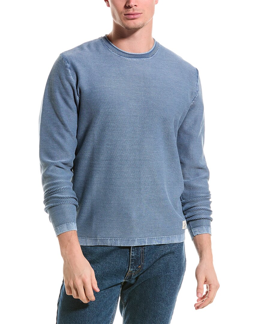 Shop Weatherproof Vintage Crewneck Twill Sweater In Blue