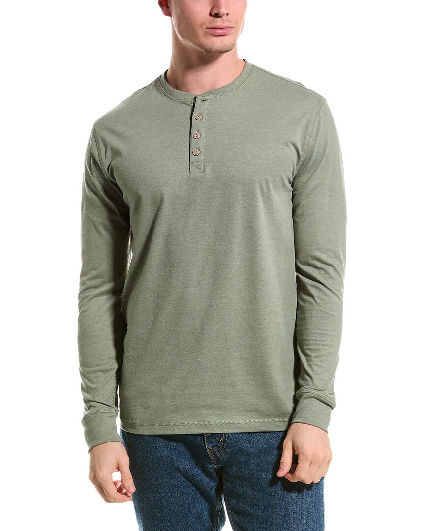 Weatherproof Vintage Microstripe Henley In Green