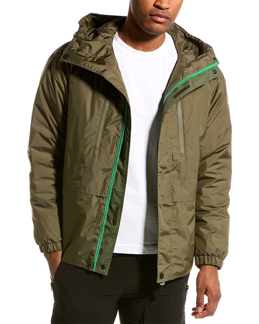 Moncler Leuk Hooded Down Puffer Coat In Green