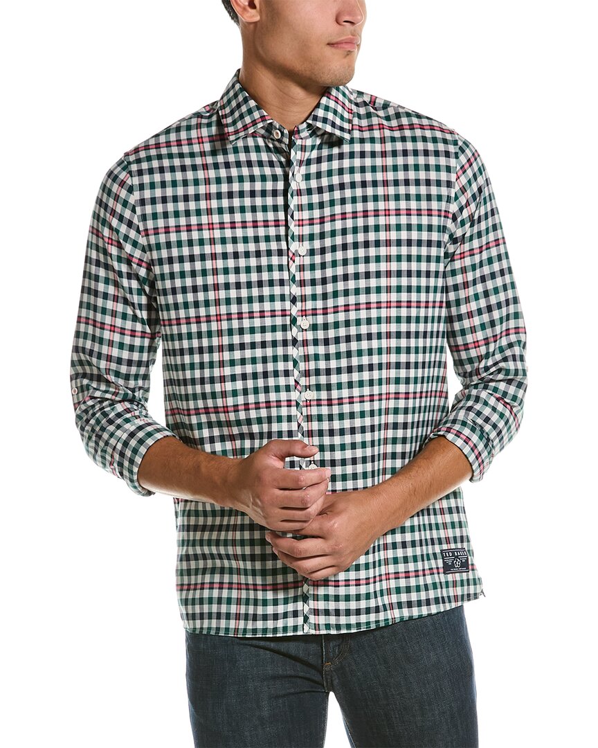 Shop Ted Baker Wilby Shirt In Green