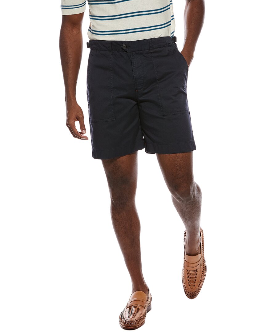 Isaia Military Short In Blue