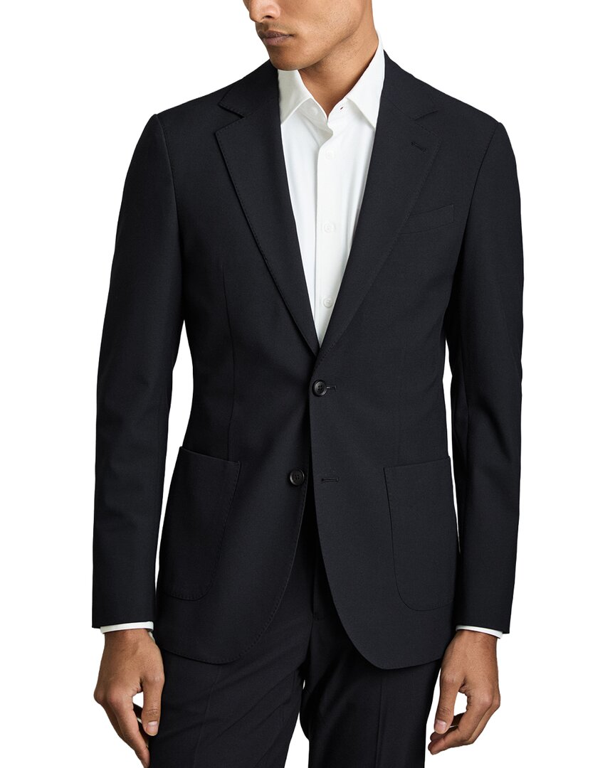 Reiss Found Blazer Notch Blazer In Blue