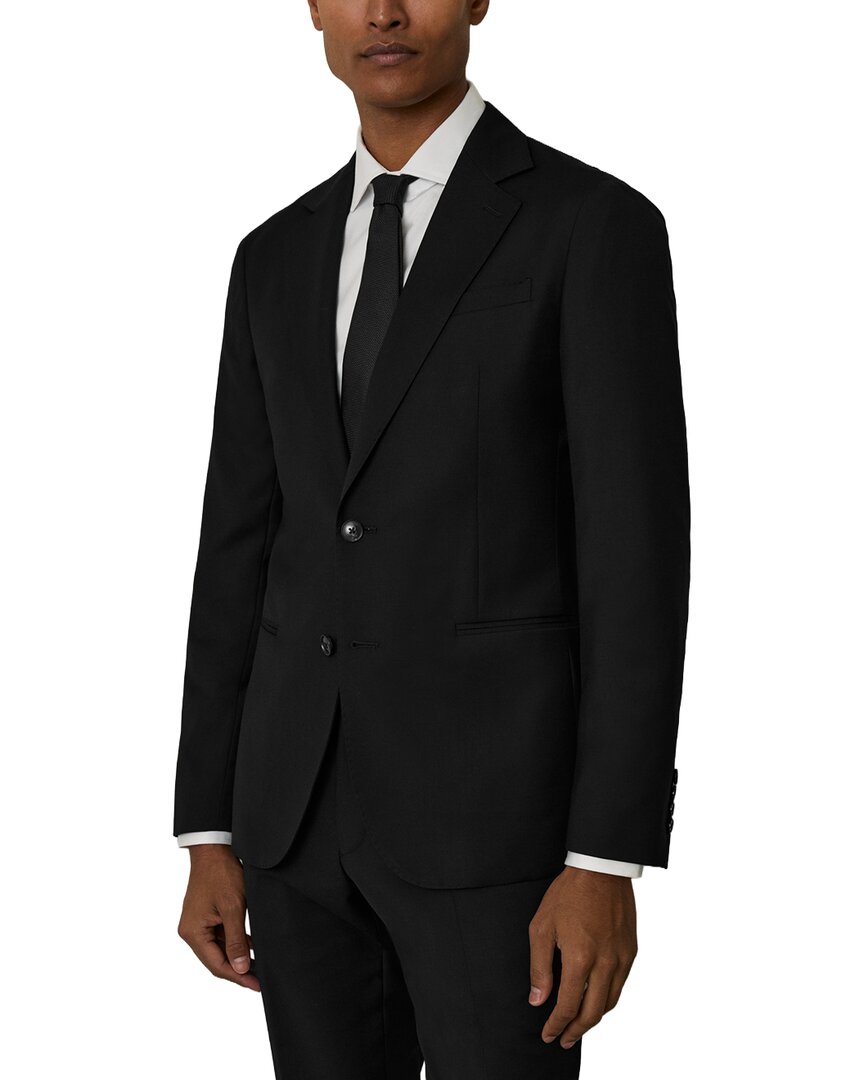 Reiss Aspire Notch Plain Wool Formal Jacket In Black