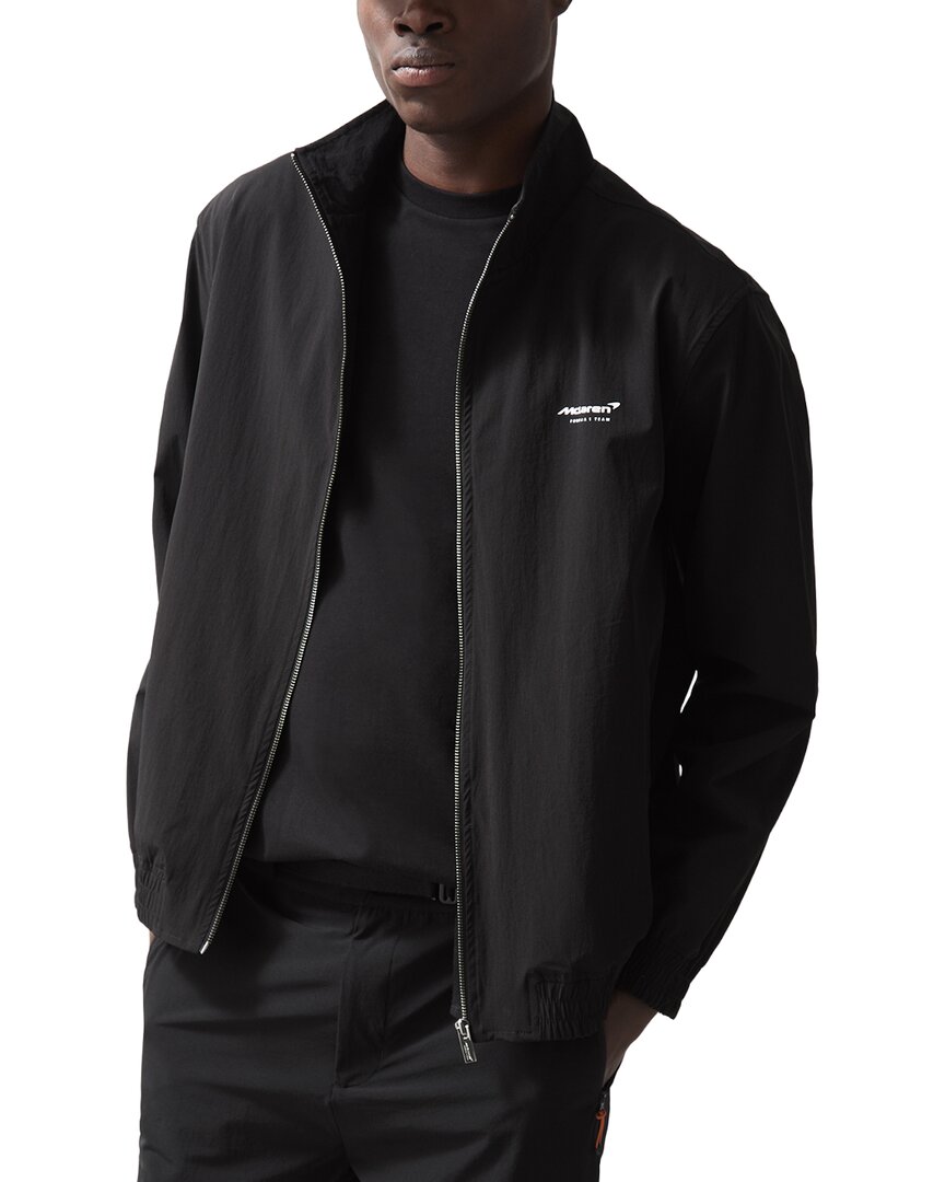 Reiss Isaac Technical Funnel Jacket In Black