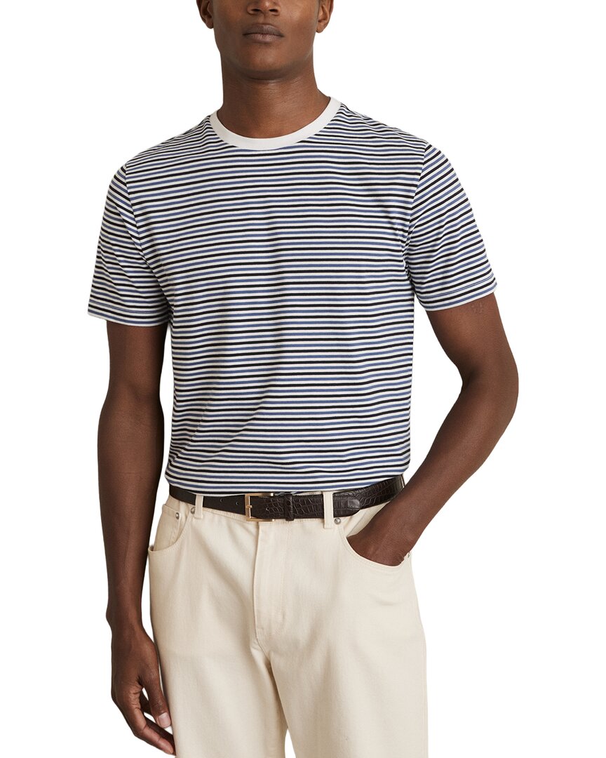 Reiss Bay Mercerised Stripe T-shirt In Multi