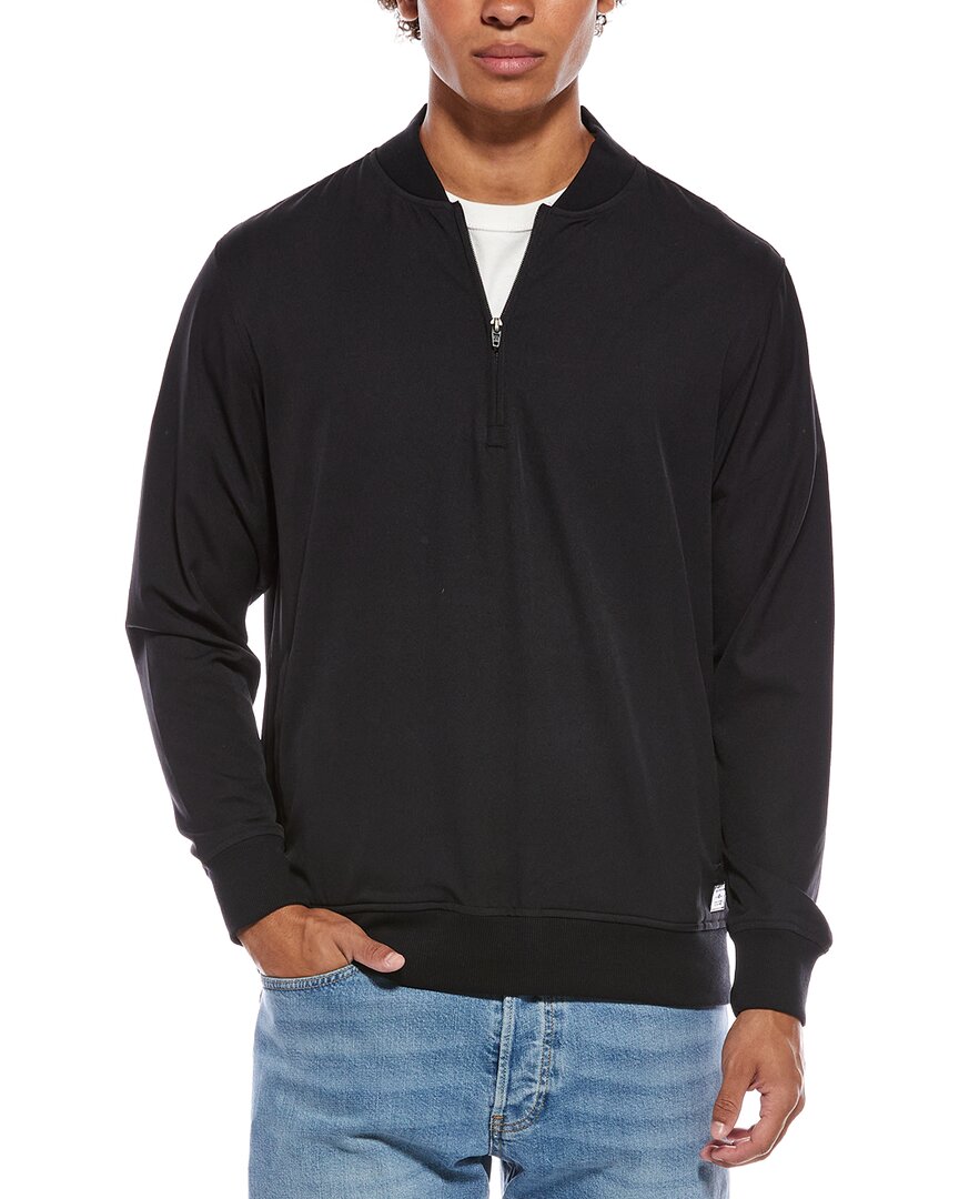 Travismathew Highway Men 1/4 Zip Pullover In Black