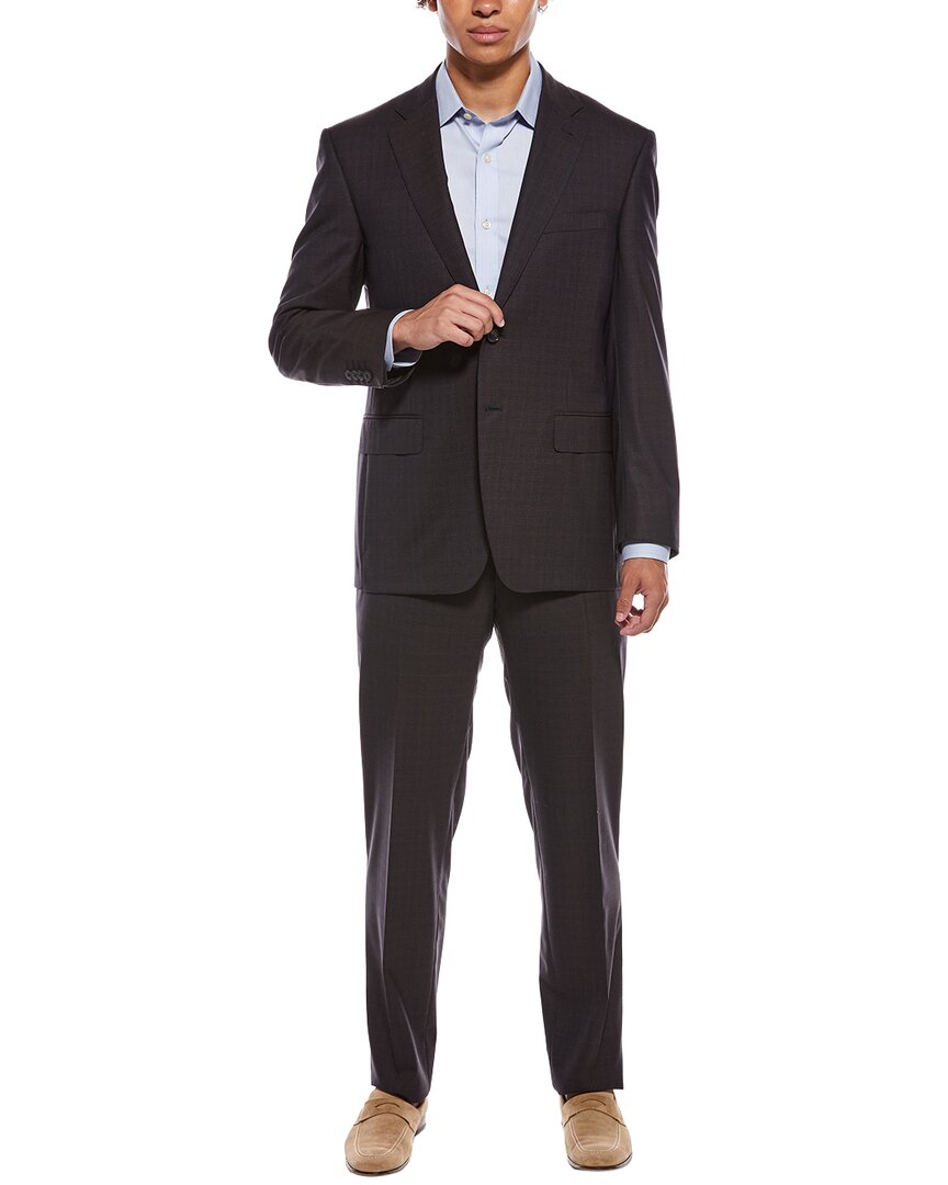 Canali 2pc Wool Suit In Black