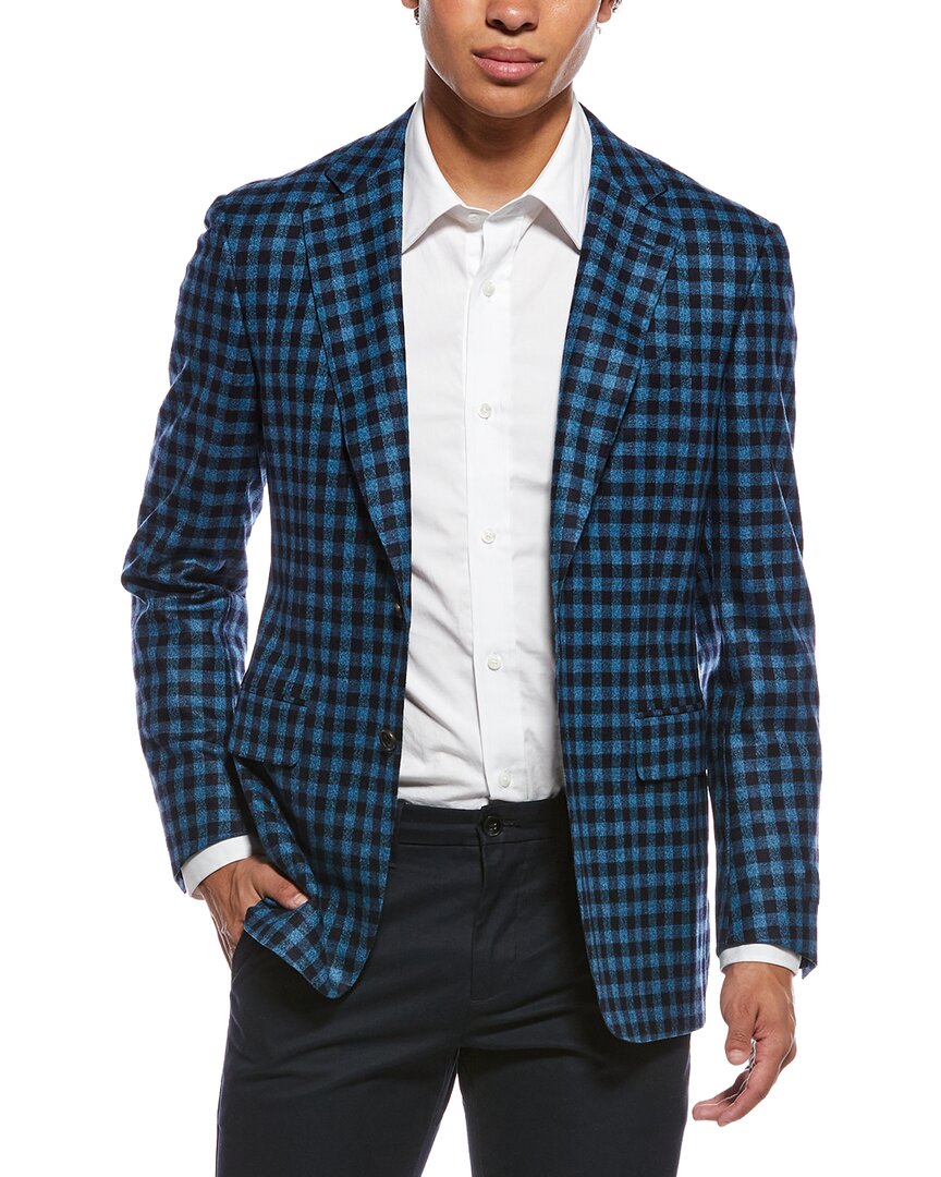 Canali Wool Blazer In Blue