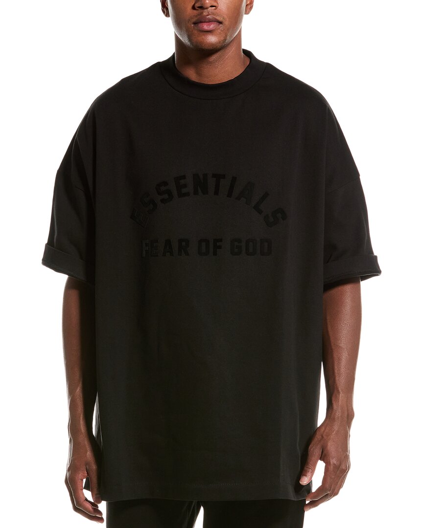 Essentials Black Bonded T-shirt In Black