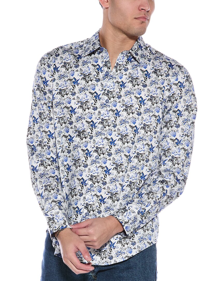 Robert Graham Cardwell Classic Fit Woven Shirt In Blue