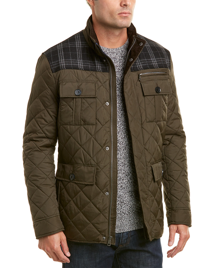 Image of Cole Haan Essential Quilted Jacket with Wool-Blend Trim