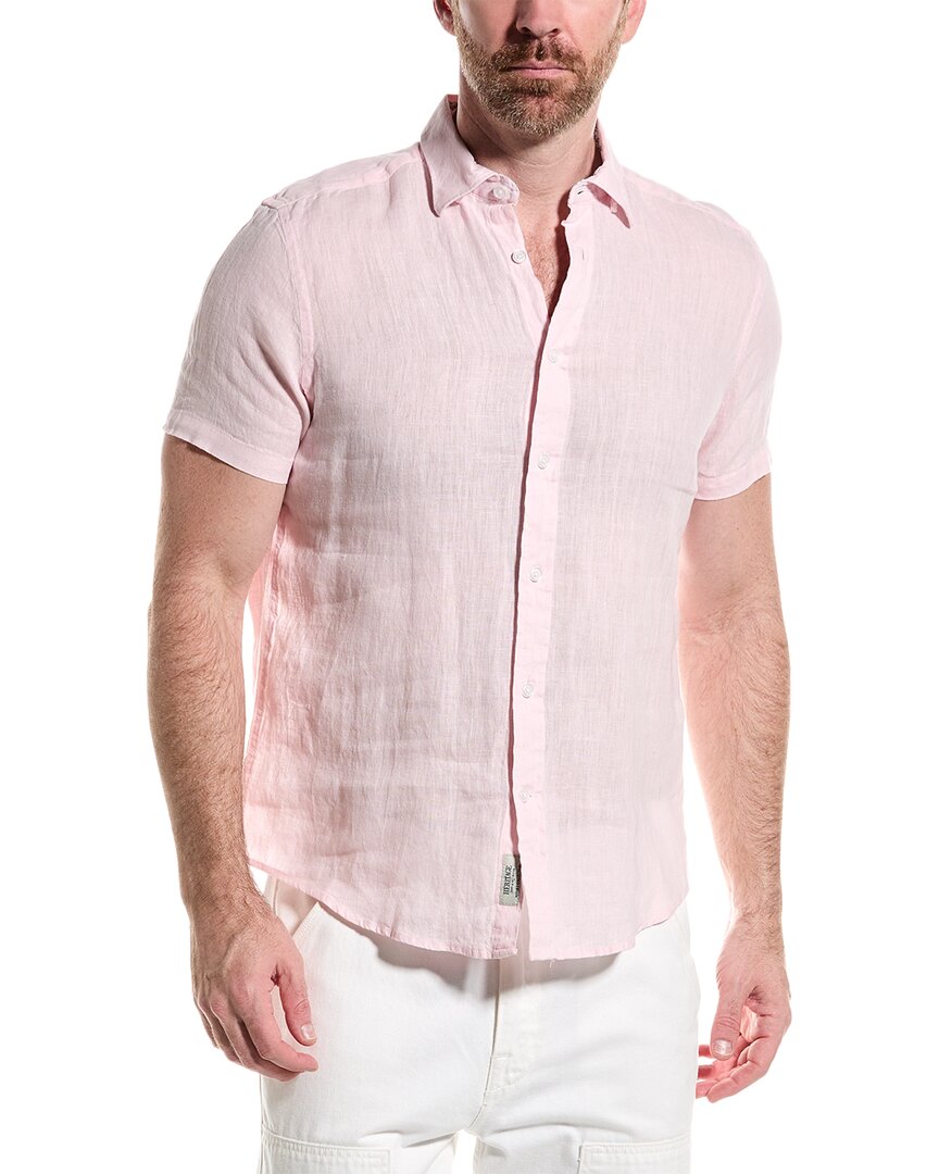Shop Heritage By Report Collection Linen Shirt In Pink