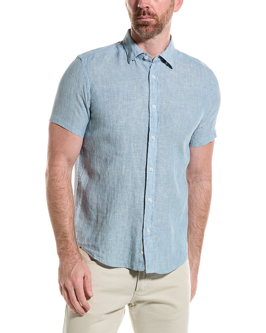 Shop Heritage By Report Collection Linen Shirt In Blue