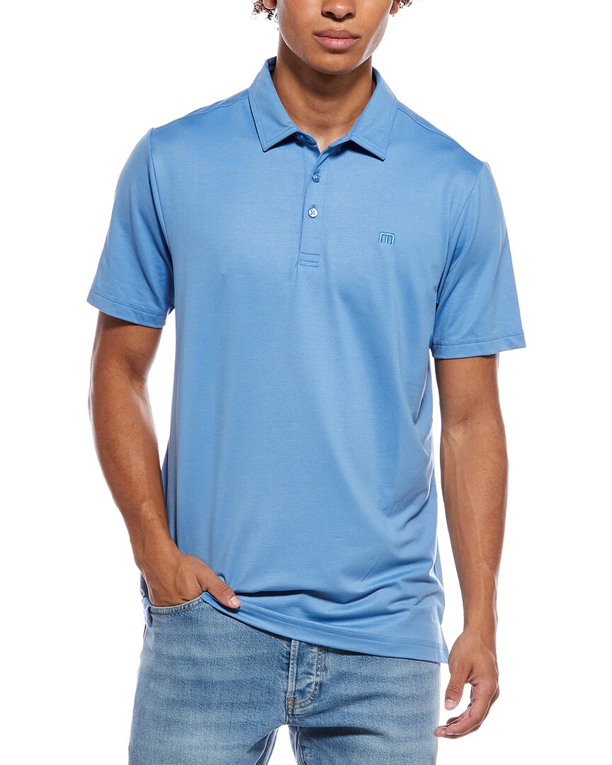 Travismathew Featherweight Performance Polo Shirt In Blue