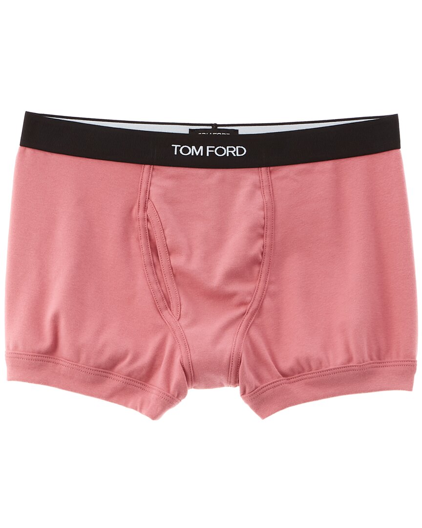 Tom Ford Stretch-cotton Boxer Briefs In Pink