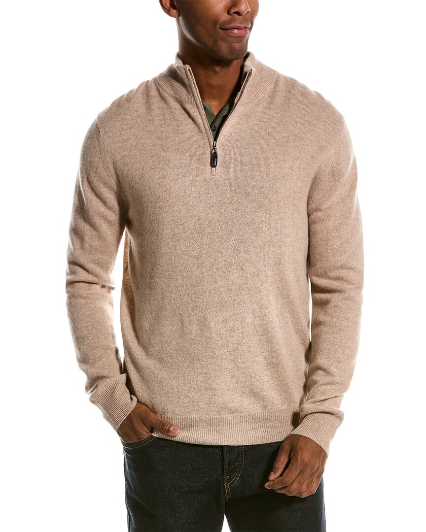 Shop Magaschoni Tipped Cashmere Pullover In Tan