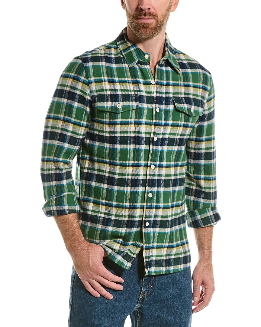 Shop Alex Mill Flannel Chore Shirt In Green