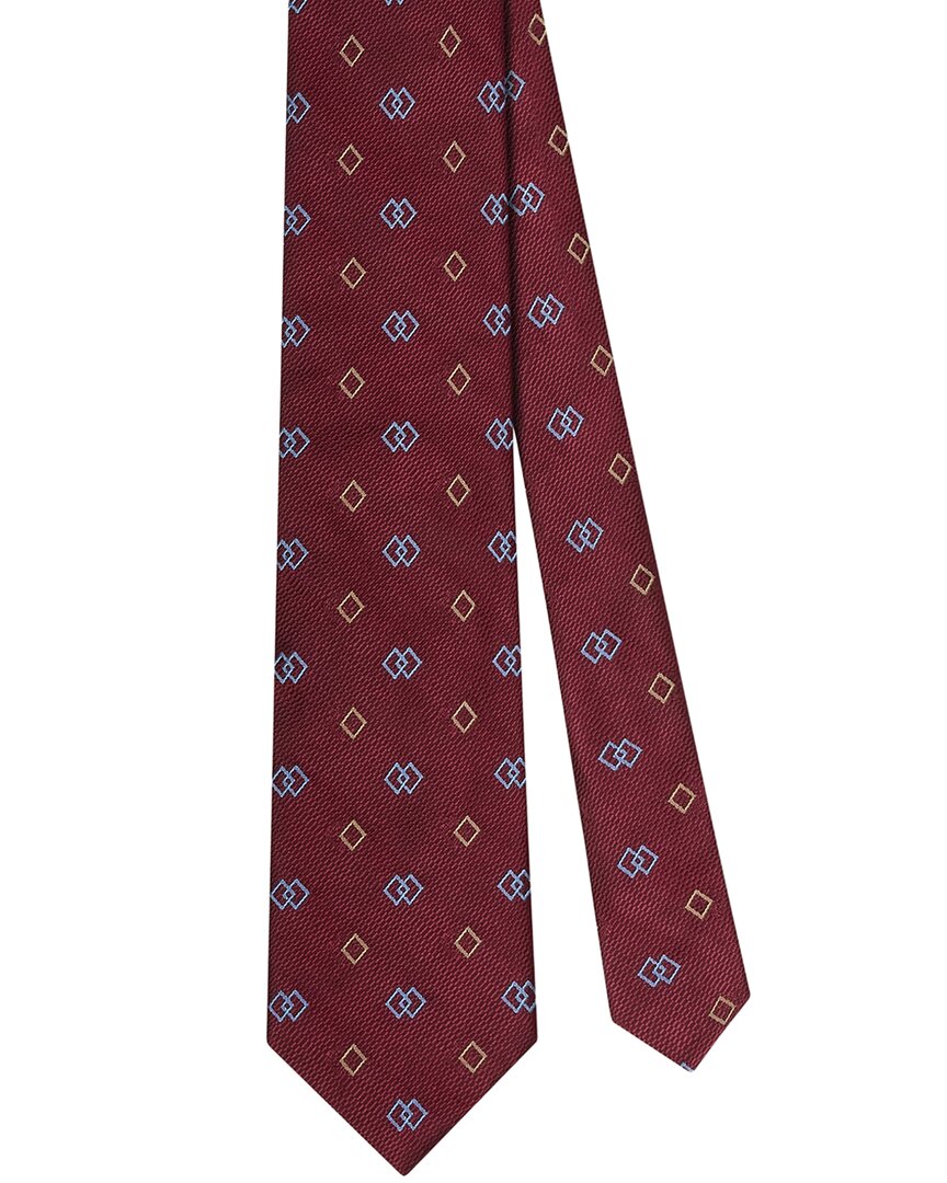 Robert Talbott Silk Diamond Jacquard Best Of Class Necktie In Red
