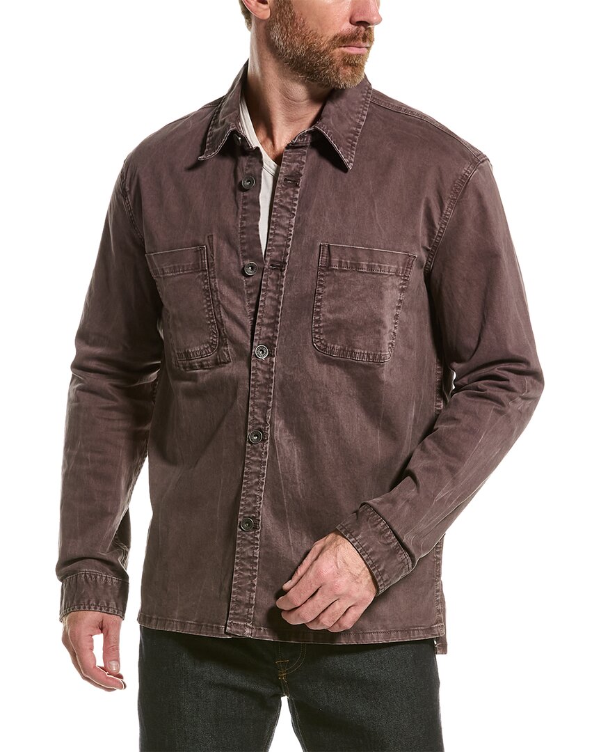 Shop John Varvatos Blythe Classic Fit Shirt Jacket In Purple