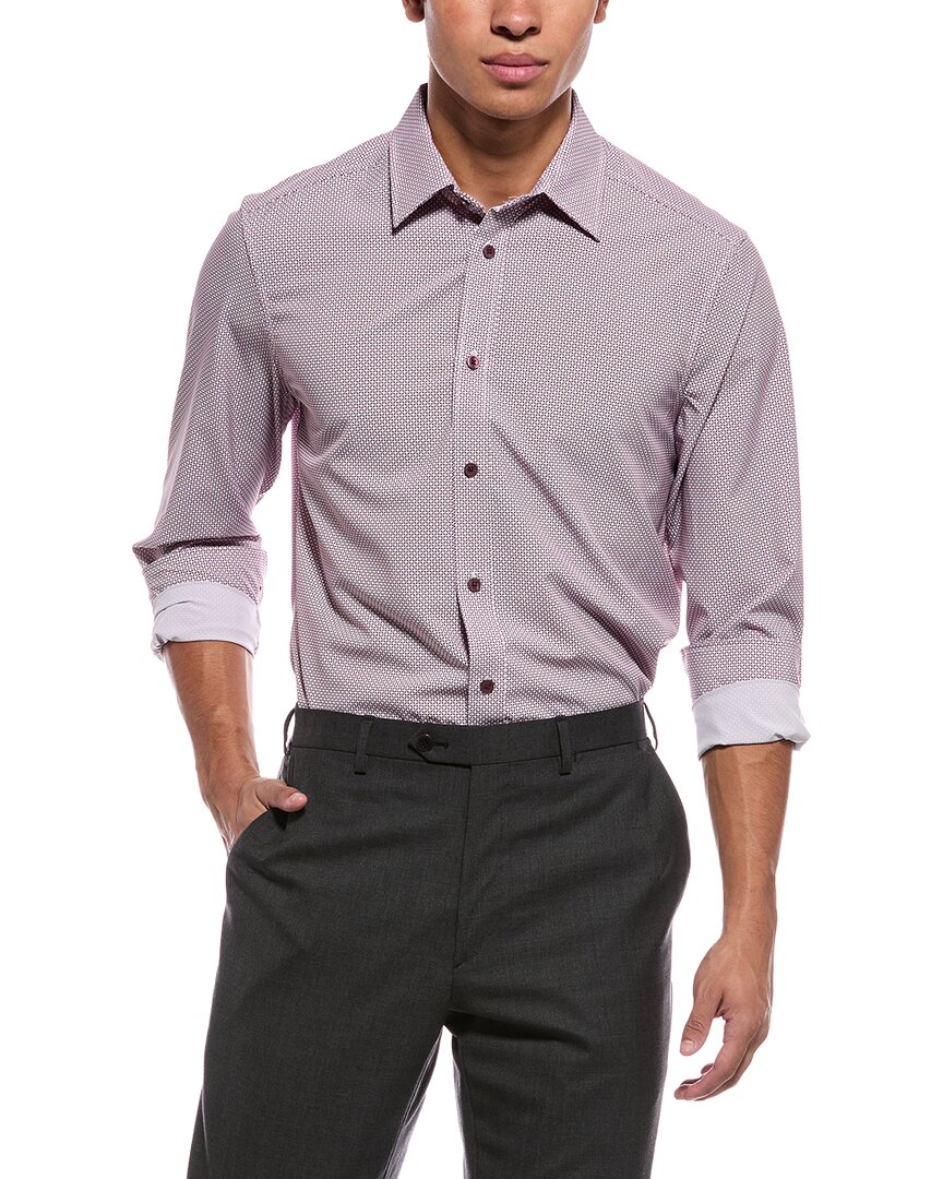 Report Collection 4-way Woven Sport Shirt In Pink