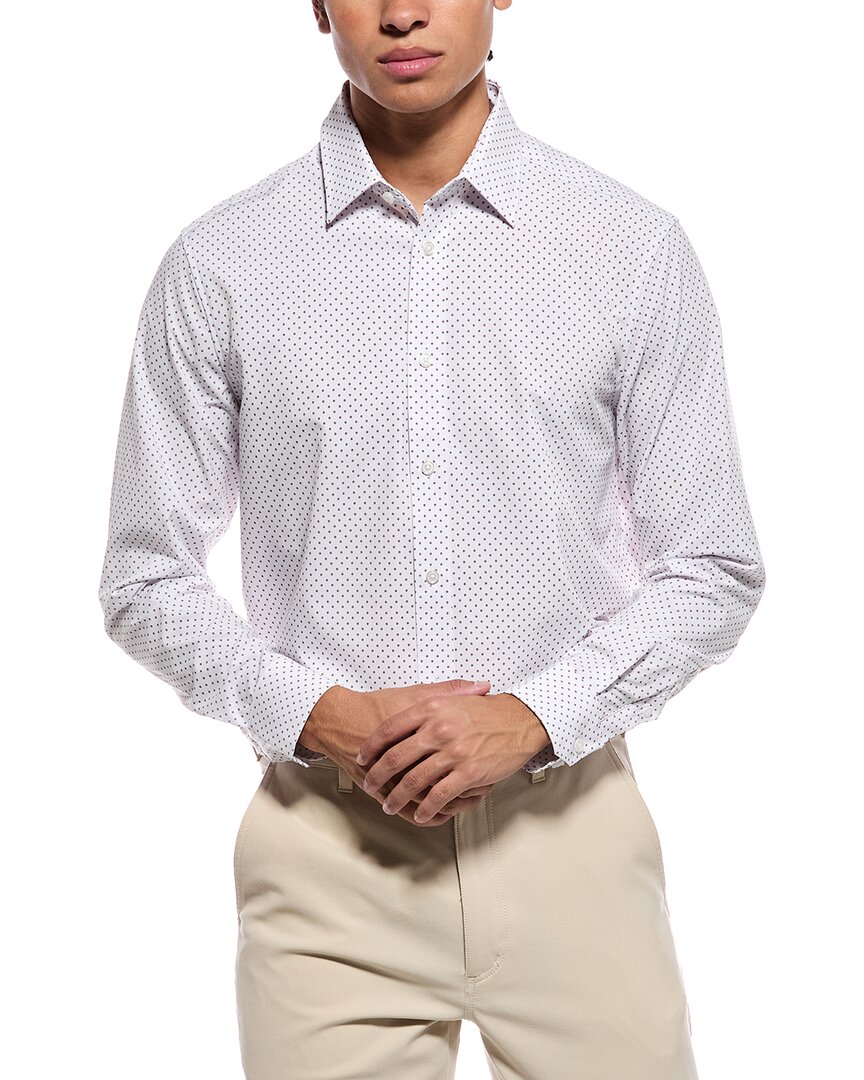 Report Collection 4-way Woven Sport Shirt In Brown