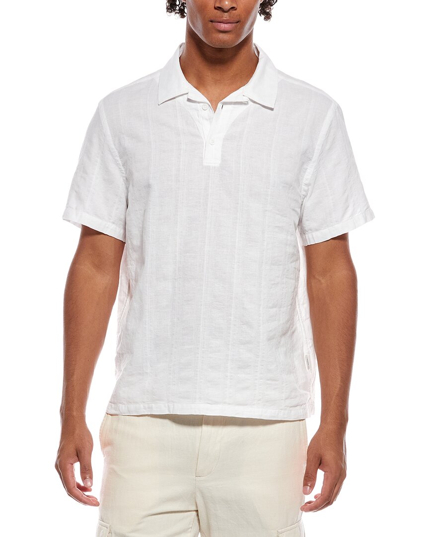 Onia Linen-blend Popover Shirt In White