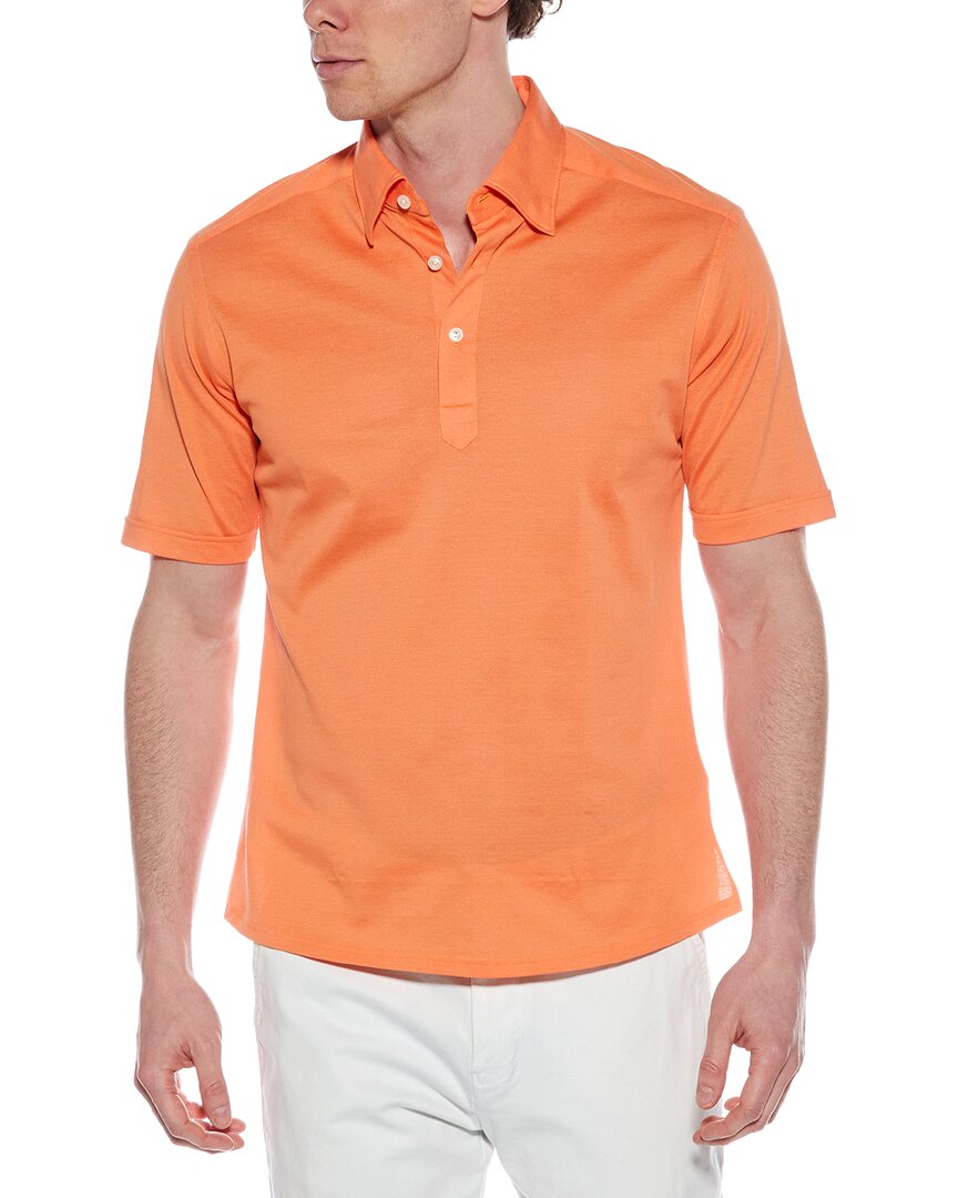 Eton Contemporary Fit Polo Shirt In Orange