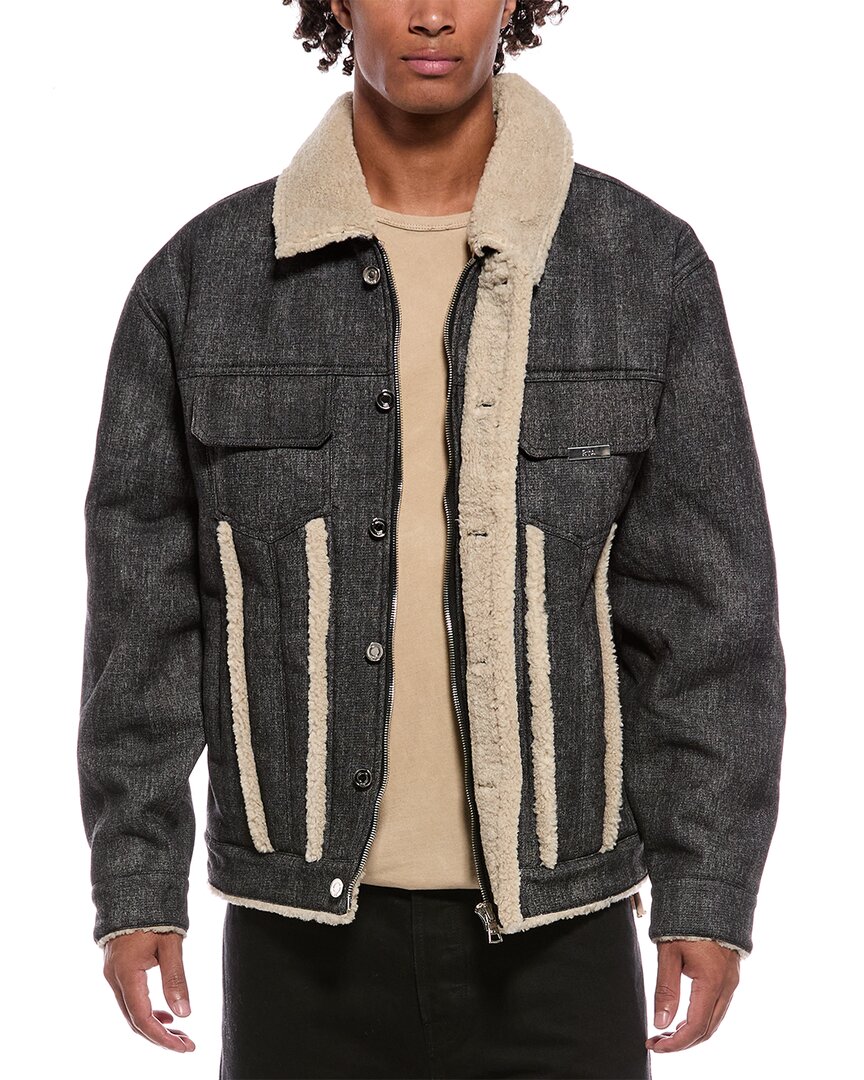 Rta Danny Denim Jacket In Gray