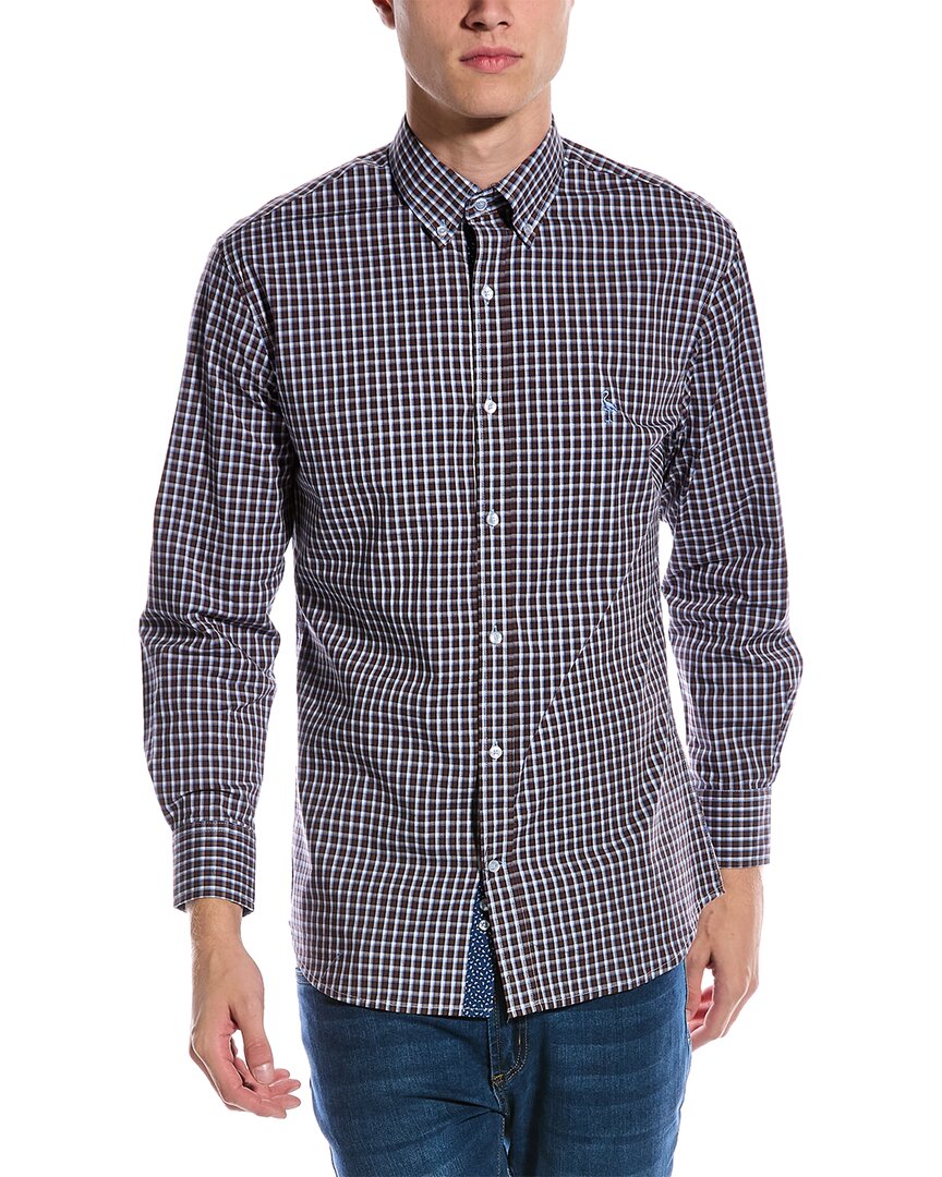 Shop Tailorbyrd Woven Shirt In Brown